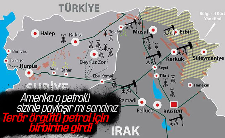 Terör örgütü PKK/YPG petrol için birbirine girdi