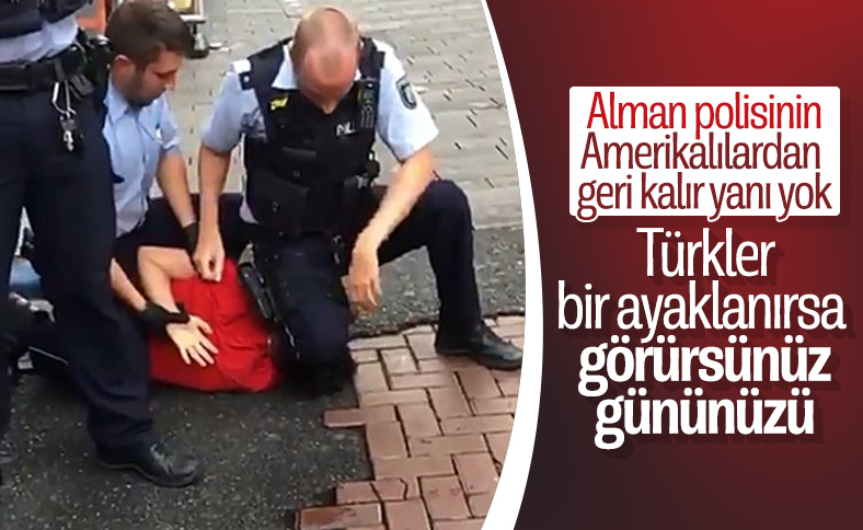 Alman polisinden Türk gence 'George Floyd' muamelesi