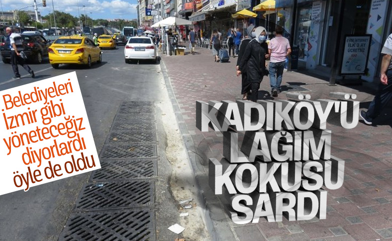 Kadıköy'deki lağım kokusu esnafı çileden çıkardı
