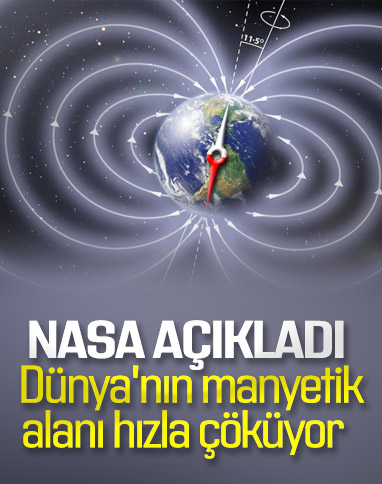 Dünya'nın manyetik alanındaki zayıflık büyüyor