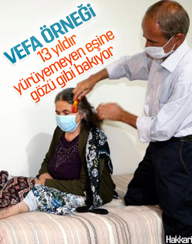 Hakkari'de 23 yıllık eşe vefa örneği