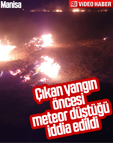 Manisa'da meteor düştü iddiası