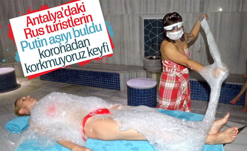 Rus turistler; Türkiye'de tatilin tadını çıkarıyoruz