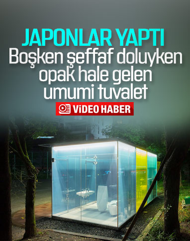Japonlardan şeffaf ve opak hale gelen umumi tuvalet