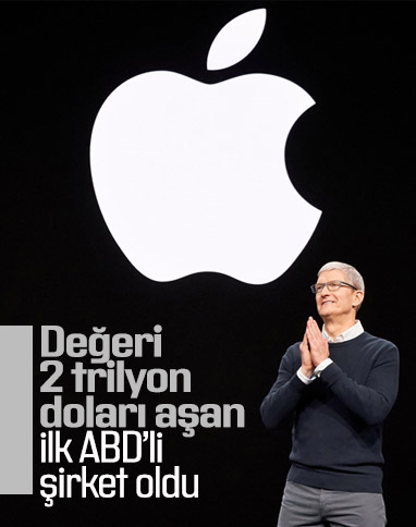 Apple'ın piyasa değeri 2 trilyon dolara ulaştı