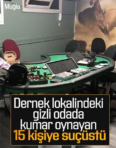 Muğla'da dernek görünümlü kumarhaneye baskın