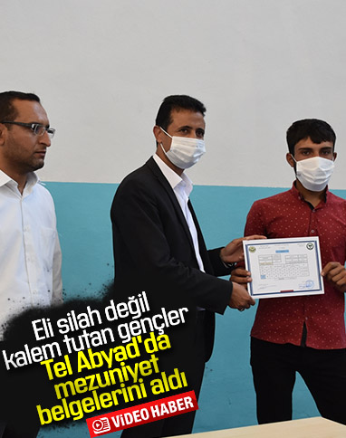 Barış Pınarı Bölgesi'nde terörden uzak ilk diploma töreni