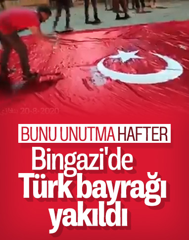 Darbeci Hafter destekçileri Türk bayrağı yaktı