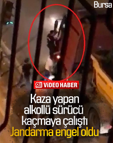 Bursa'da kaza yapan alkollü sürücü kaçmaya çalıştı