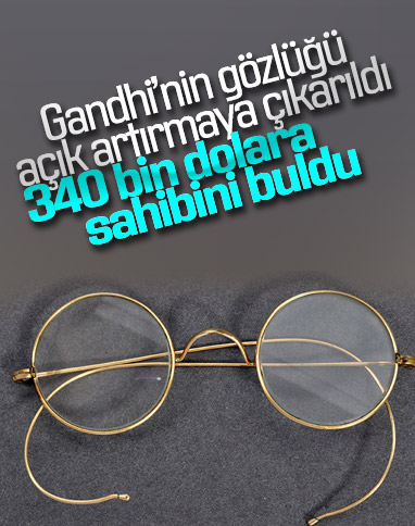 Gandhi’nin gözlüğü 340 bin dolara satıldı