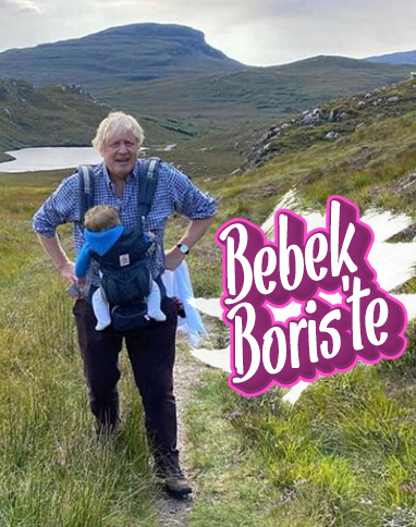 Boris Johnson, oğlu Wilfred'i gezdirdi
