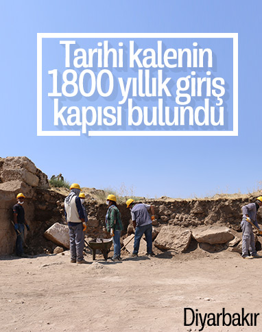 Diyarbakır'da Zerzevan Kalesi’nin 1800 yıllık girişi bulundu