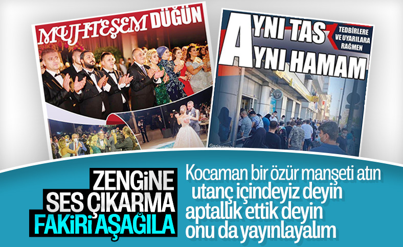 Gaziantep'te yerel gazetenin çelişkili korona manşeti
