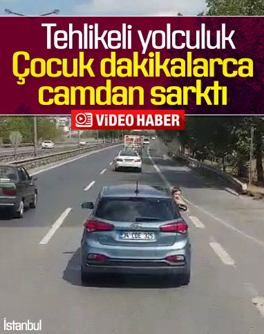 İstanbul'da dakikalarca süren tehlikeli yolculuk kamerada