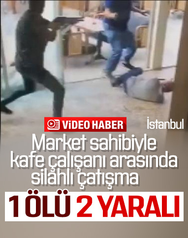 Tuzla'da kafede silahlı çatışma kamerada