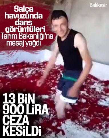 Salça havuzunda dans eden Balıkesirli