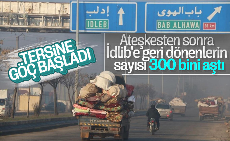 300 binden fazla Suriyeli gönüllü olarak İdlib'e döndü