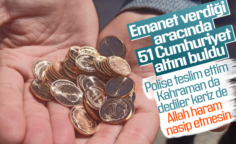 Kocaeli'de bir kişi aracında bulduğu altınları polise teslim etti