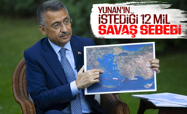 Fuat Oktay: Yunanistan'ın 12 mil talebi savaş sebebi