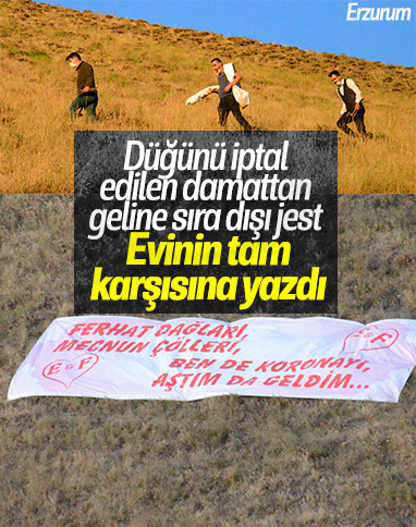 Erzurum'da koronavirüs yüzünden iptal edilen düğün için büyük jest