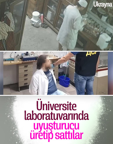 Ukrayna'da üniversitede uyuşturucu ürettiler