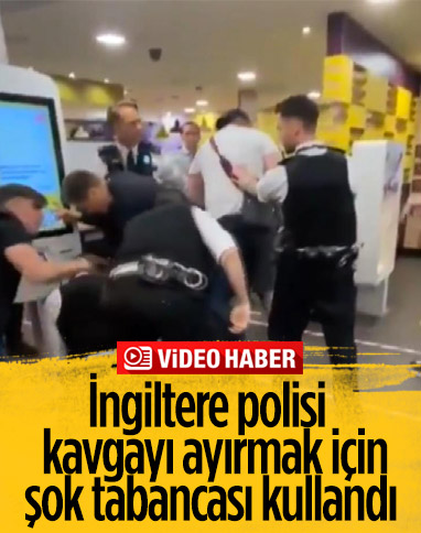 İngiltere’de restoranda çıkan kavgaya şok tabancalı müdahale