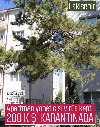 Eskişehir’de apartman görevlisi yüzünden 200 kişi karantinada