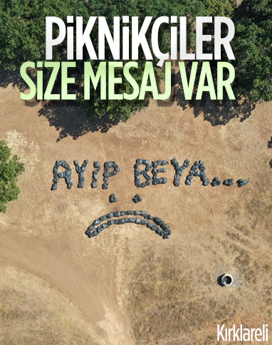 Lüleburgaz'da temizlik işçilerinden piknikçilere çöp tepkisi