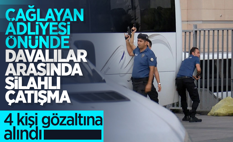 Çağlayan Adliyesi önünde iki grup arasında silahlı çatışma