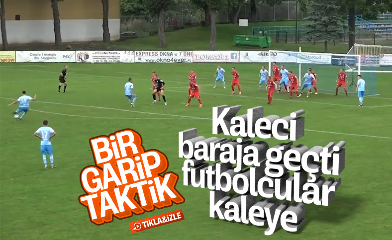 Polonya 2. Ligi'nde garip frikik taktiği