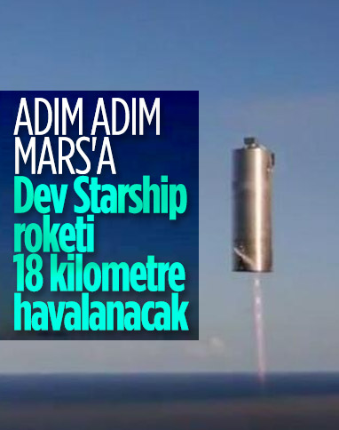 İnsanları Mars'a götürecek dev Starship roketi 18 kilometre yüksekliğe çıkacak