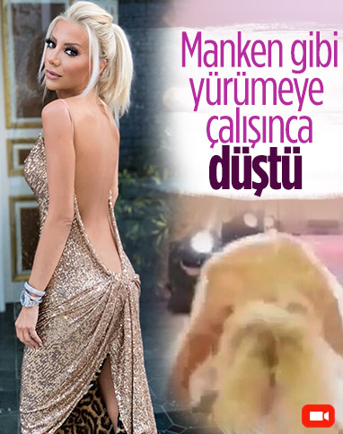 Gülşah Saraçoğlu podyumda düştü