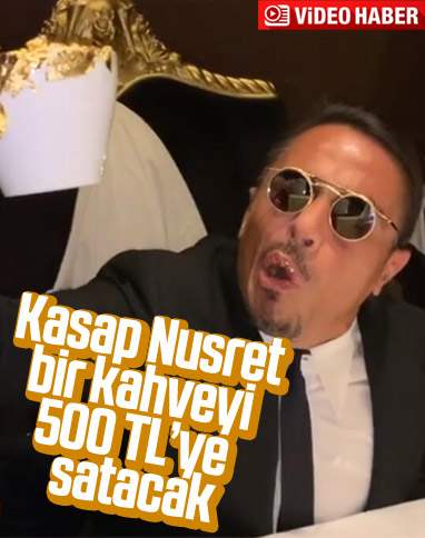Nusret'te altın süslü kahve 500 TL