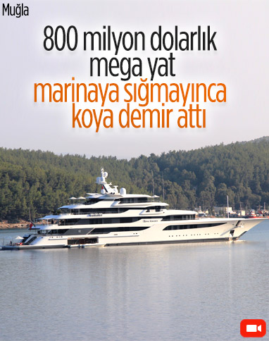 Mega yat marinaya sığmadı