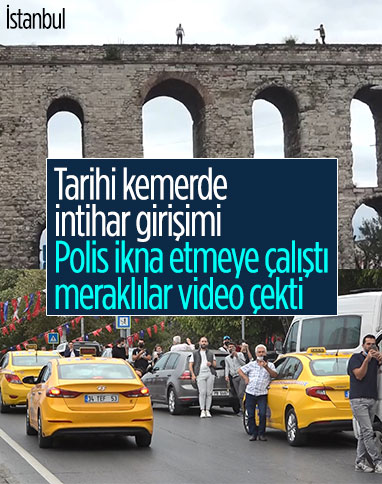 Bozdoğan Kemeri'nde intihar girişimi