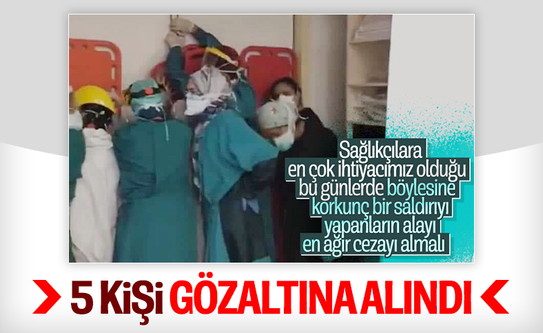 Sağlık çalışanlarına saldırı girişiminde 5 şüpheli gözaltına alındı