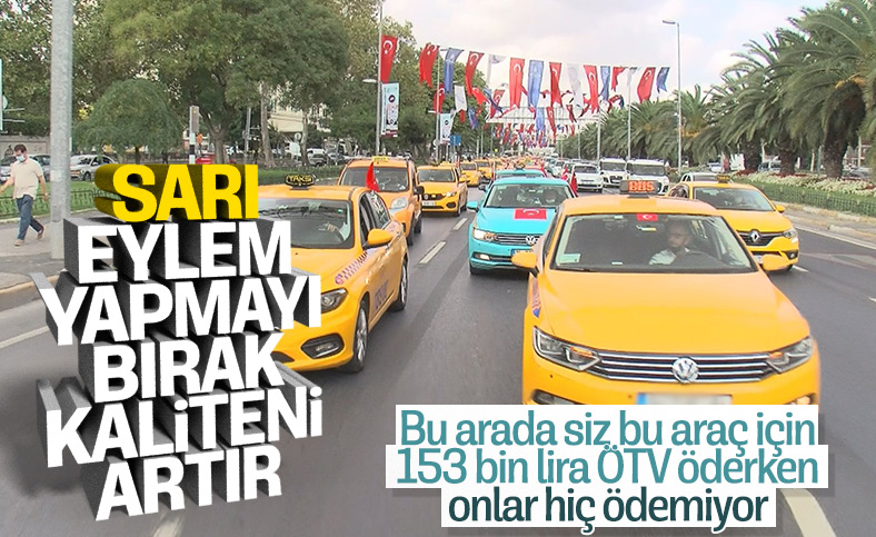 Taksici ve servisçilerden İBB'ye protesto
