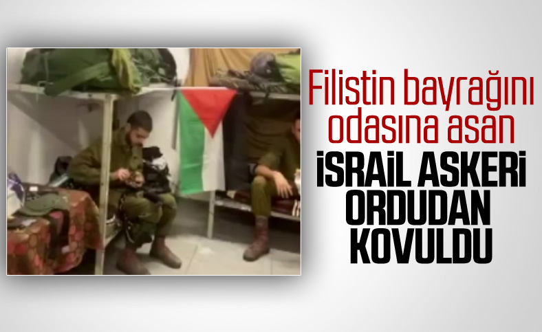 İsrail'de bir asker odasına Filistin bayrağı astı
