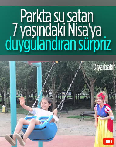 Diyarbakır’da su satan minik kıza duygulandıran sürpriz