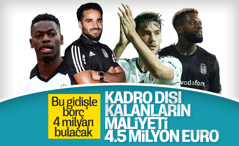 Beşiktaş'ta kadro dışı kalanların maliyeti: 4.5 milyon euro
