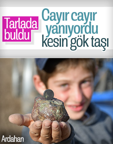 Ardahan’da tarlada bulduğu taşın incelenmesini istedi