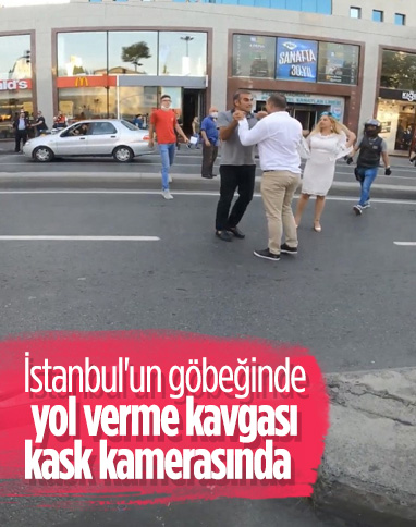 Şişli'de yumruklu trafik kavgası kameraya yansıdı