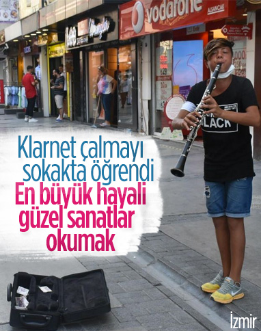 İzmir'deki sokak müzisyeninin hayali, güzel sanatlar fakültesi okumak