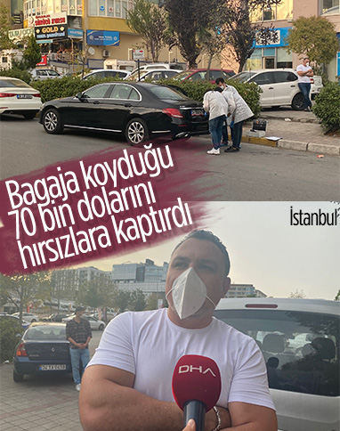 Pendik'te lüks otomobilin bagajından 70 bin dolar çalındı