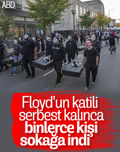 George Floyd'u öldüren polisin serbest bırakılması protesto edildi