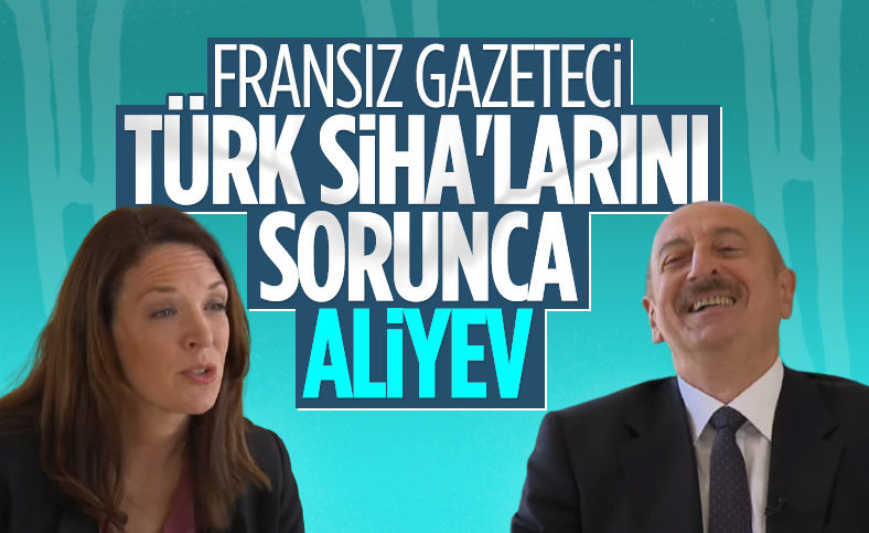 Fransız sunucunun drone sorusu İlham Aliyev'i güldürdü