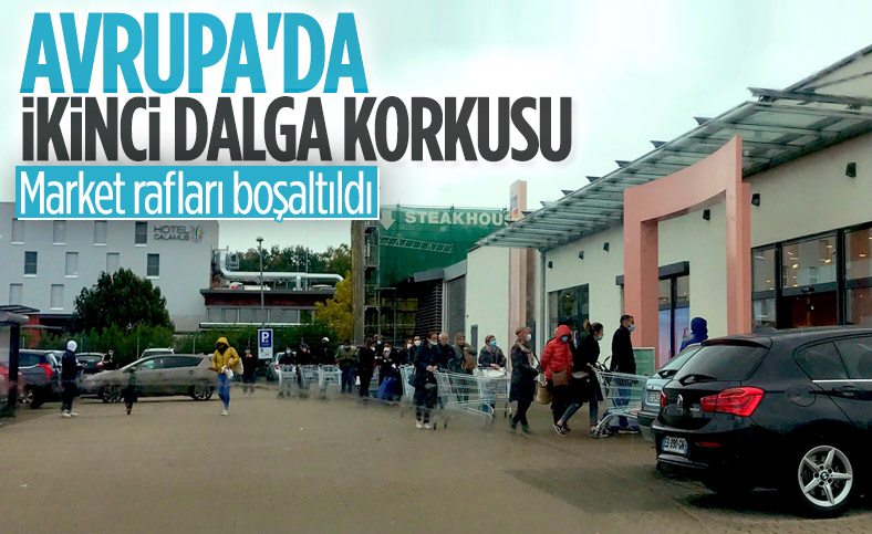 Avrupa'da ikinci dalga: Tedbirlerle beraber stokçuluk da geri geldi