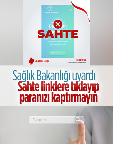 Sağlık Bakanlığı: Sahte web sitelerine girmeyin ve bağlantılara tıklamayın