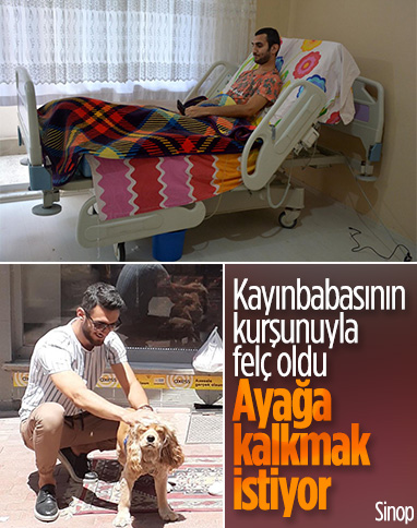 Sinop'ta kayınbabası tabancayla vurunca felç kaldı