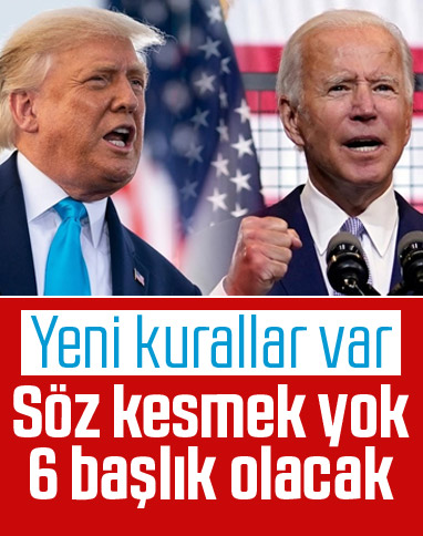 Trump ve Biden karşılaşmasına yeni kurallar getirildi
